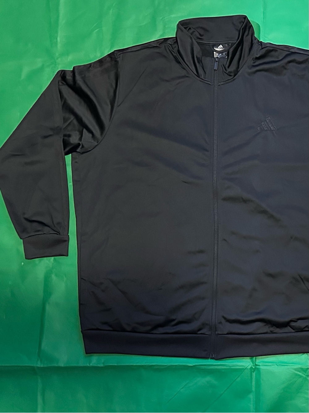 Adidas Men’s 3XL Black Full Zip Track Jacket Tonal Logo